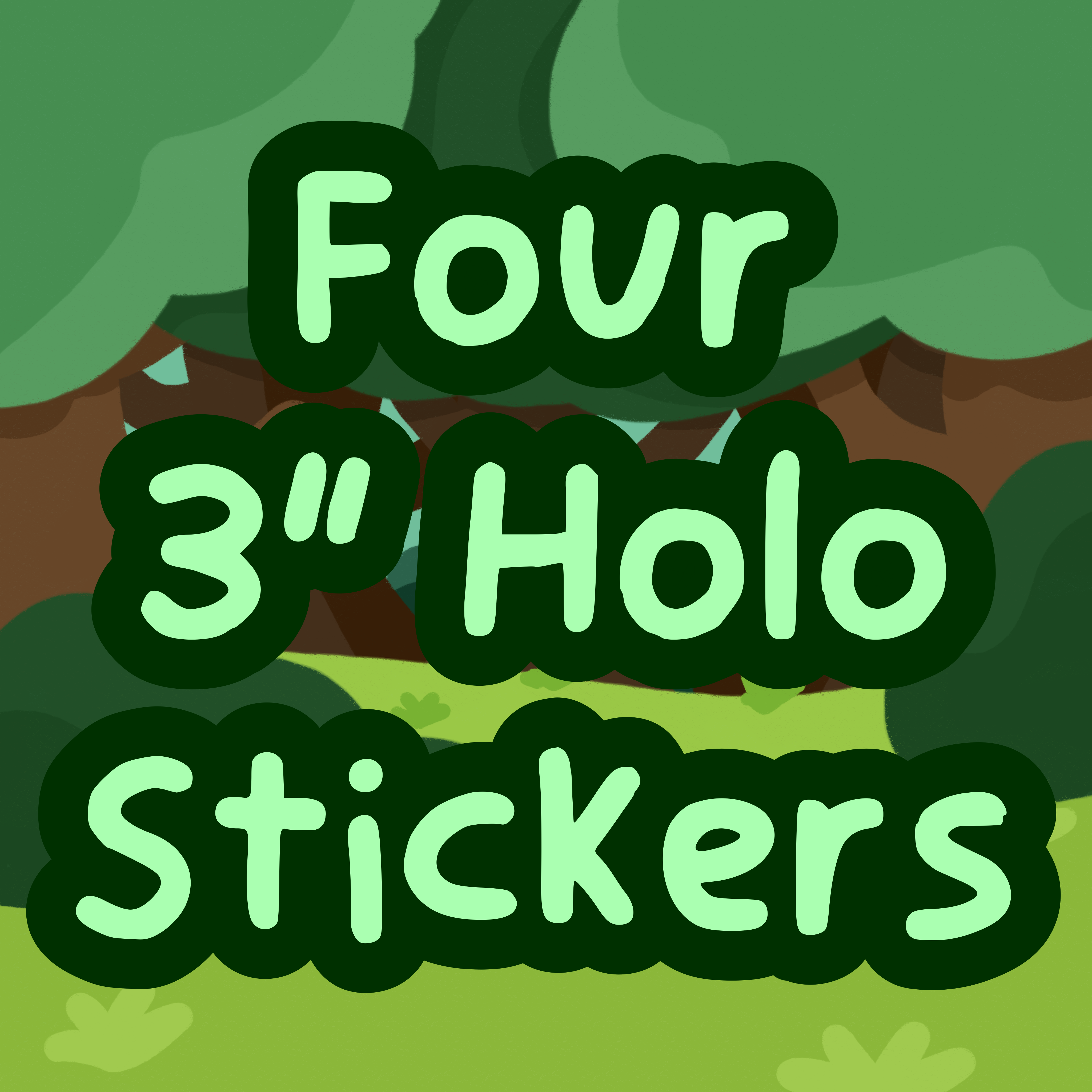 Four 3" Holographic Pride Bird Stickers