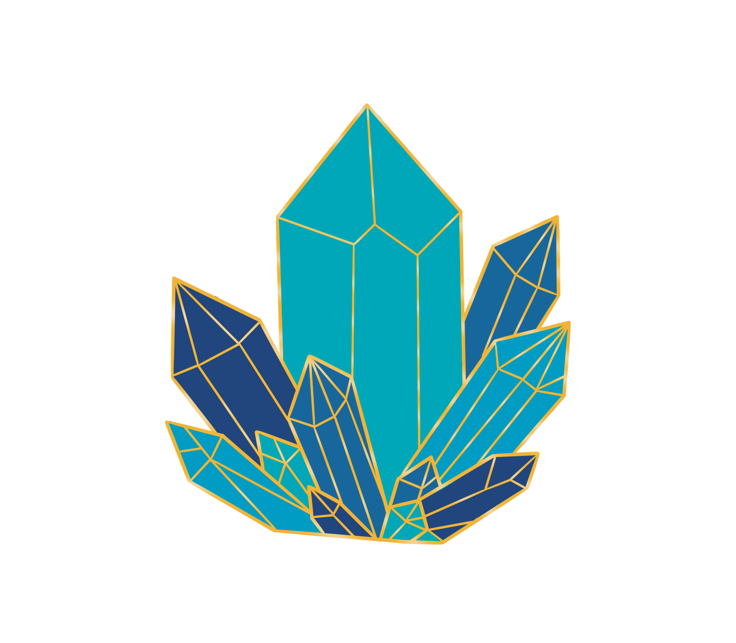 Blue Crystal Pin