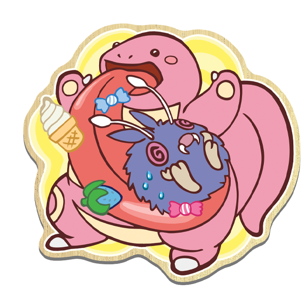 Lunch time wooden pin