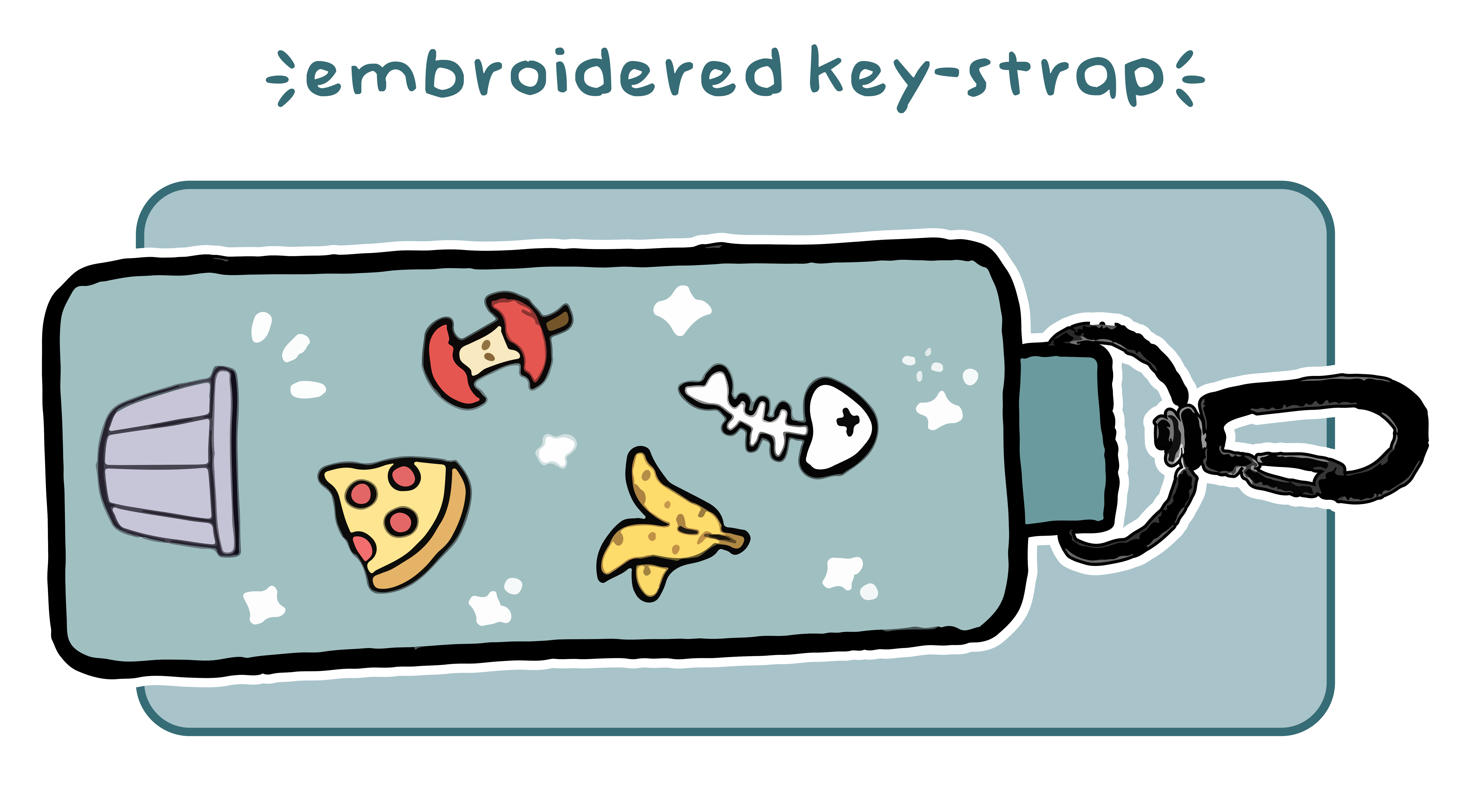 Embroidered Key-strap