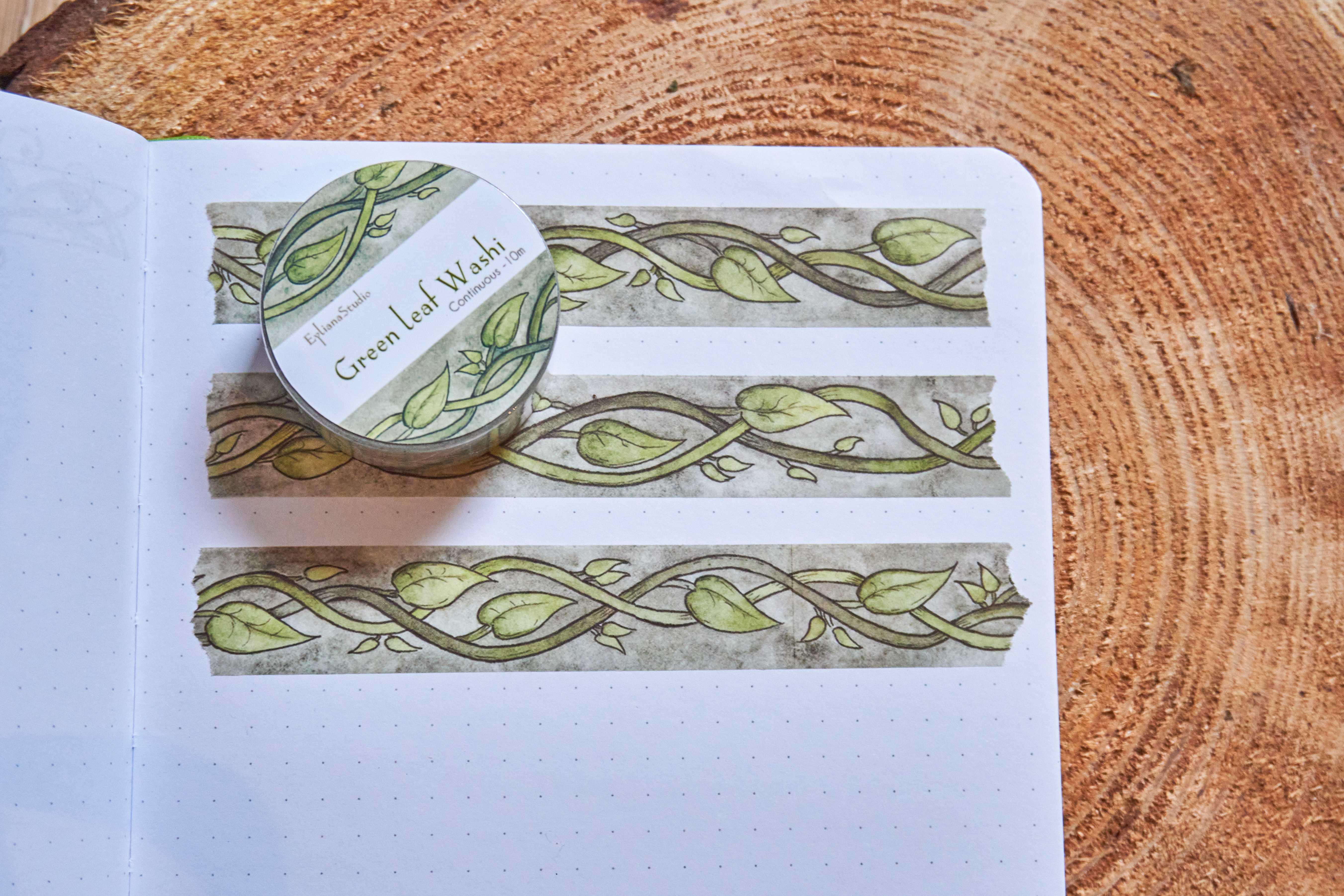 Green leaf washi tape
