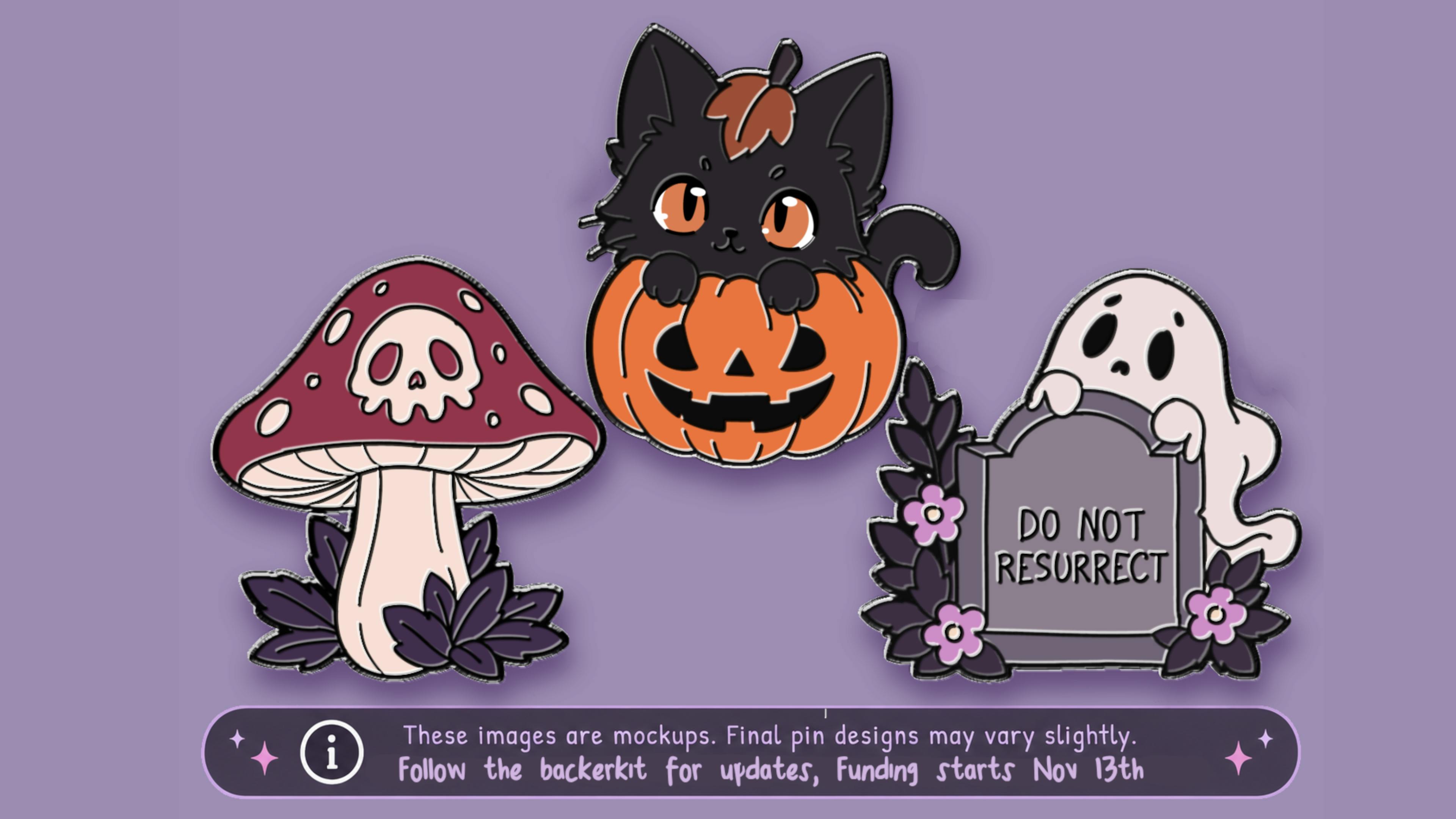 Cute, Creepy & Collectible: Enamel Pins by Kumiko Stickers