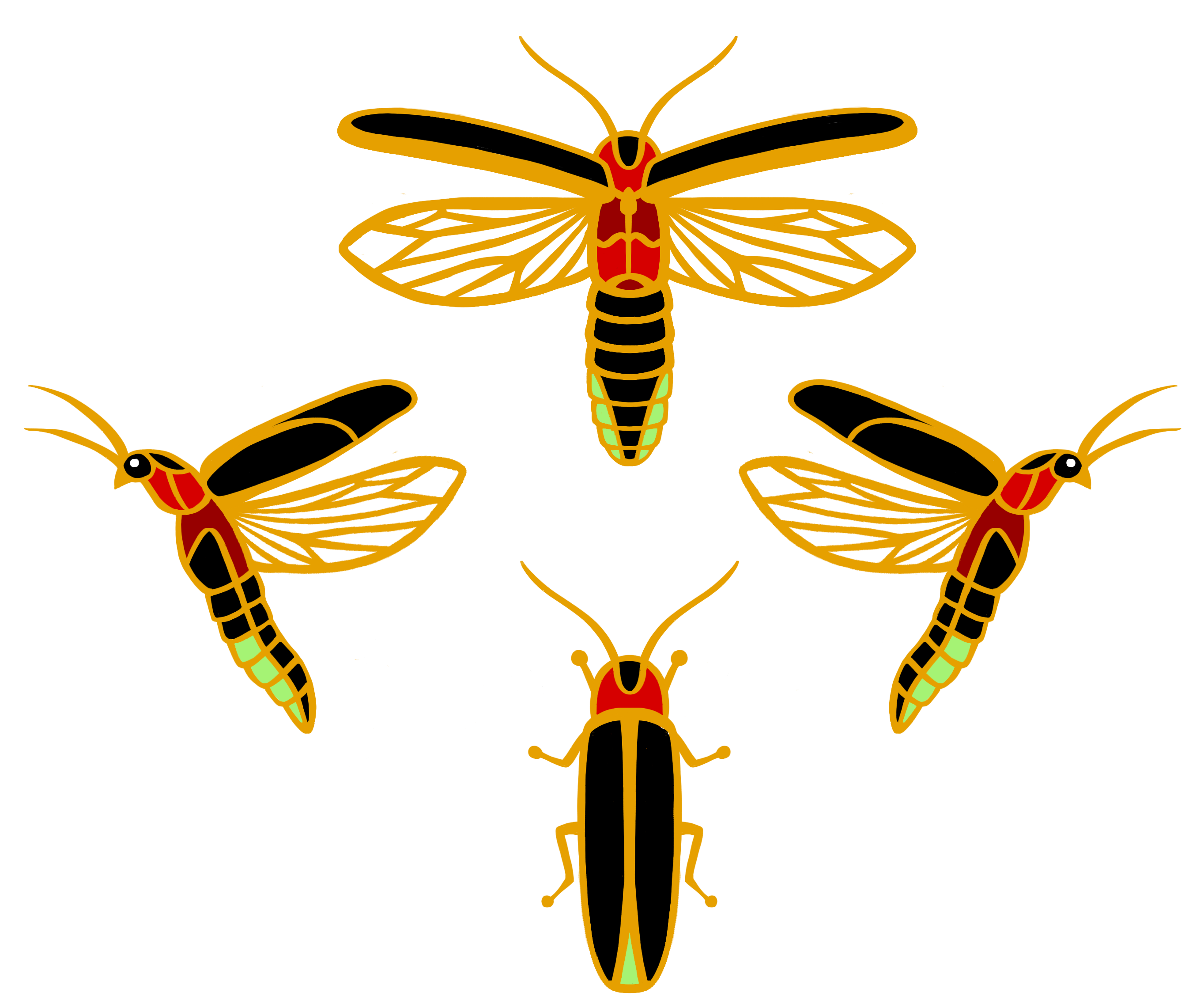 Firefly 4pc *Glow* Mini Pin Set