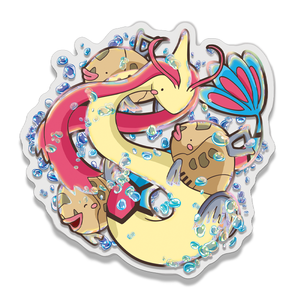 Beautiful sea serpent transparent sticker