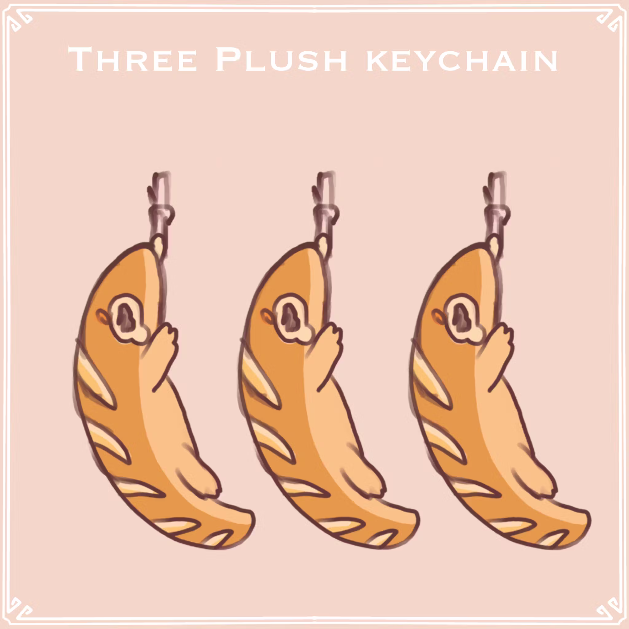 Three Plush Keychain