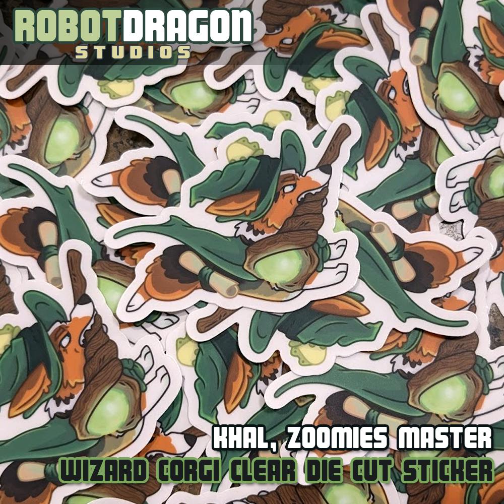 Khal Wizard Corgi Sticker