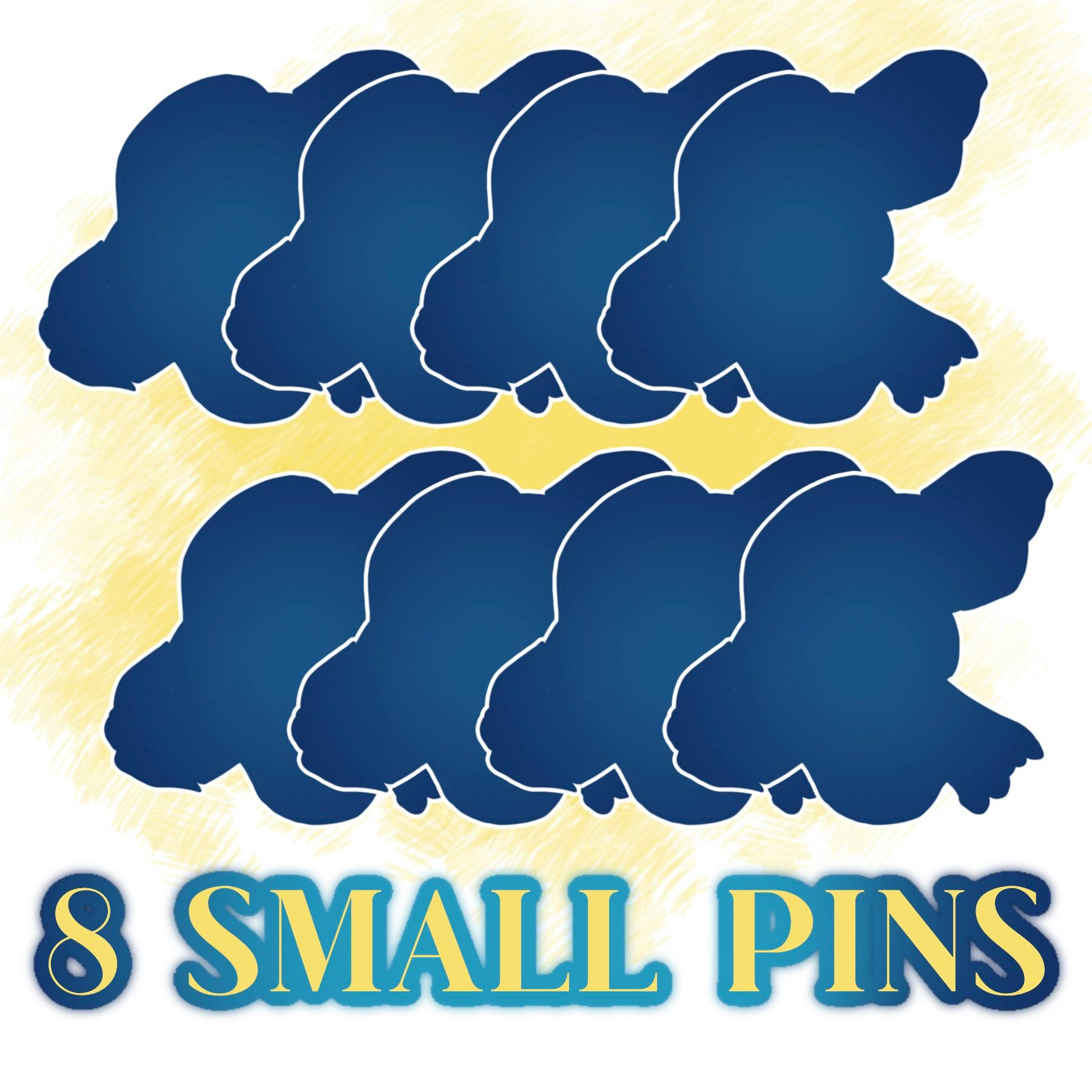 8 small pins