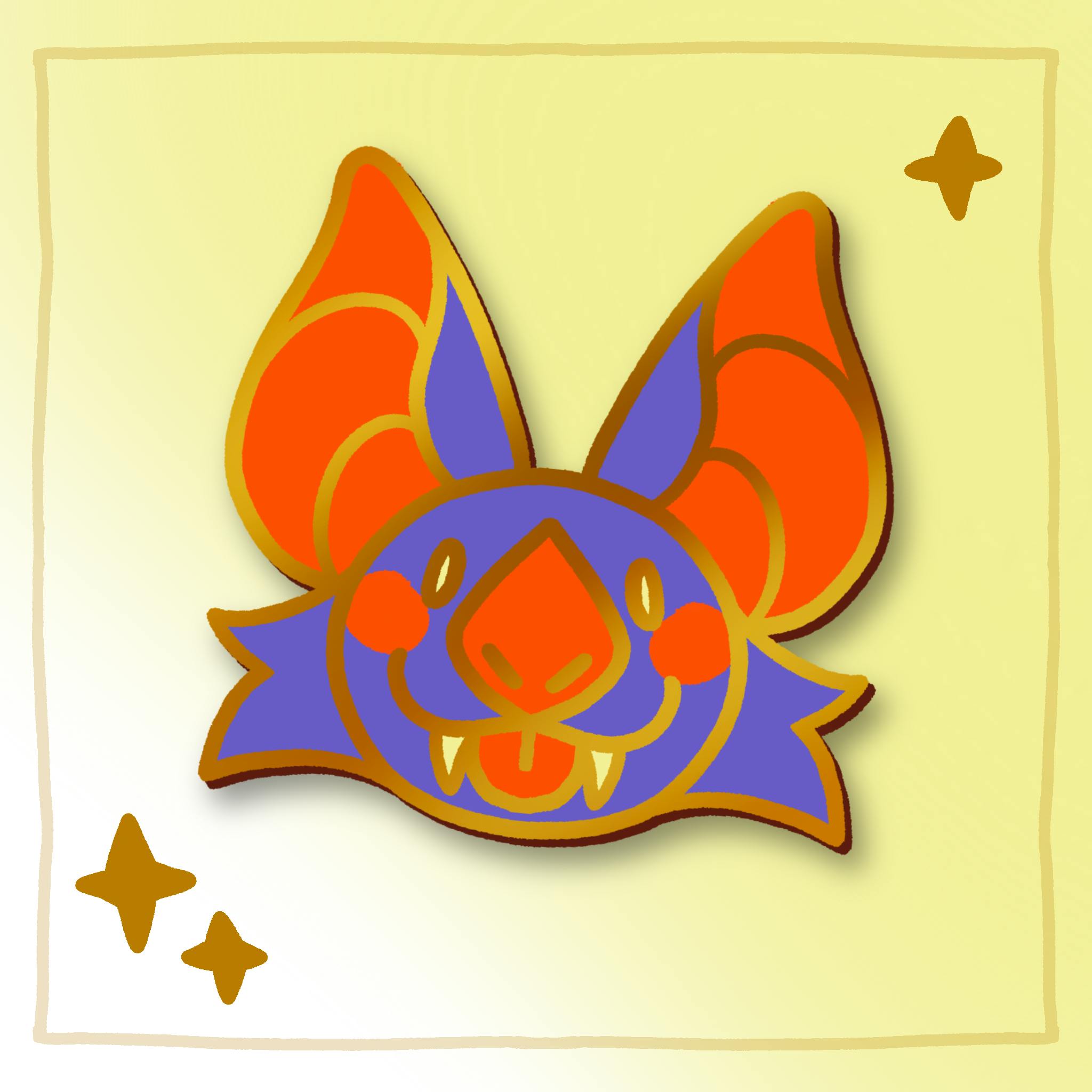 One (1) 2in Flying Friends Pin