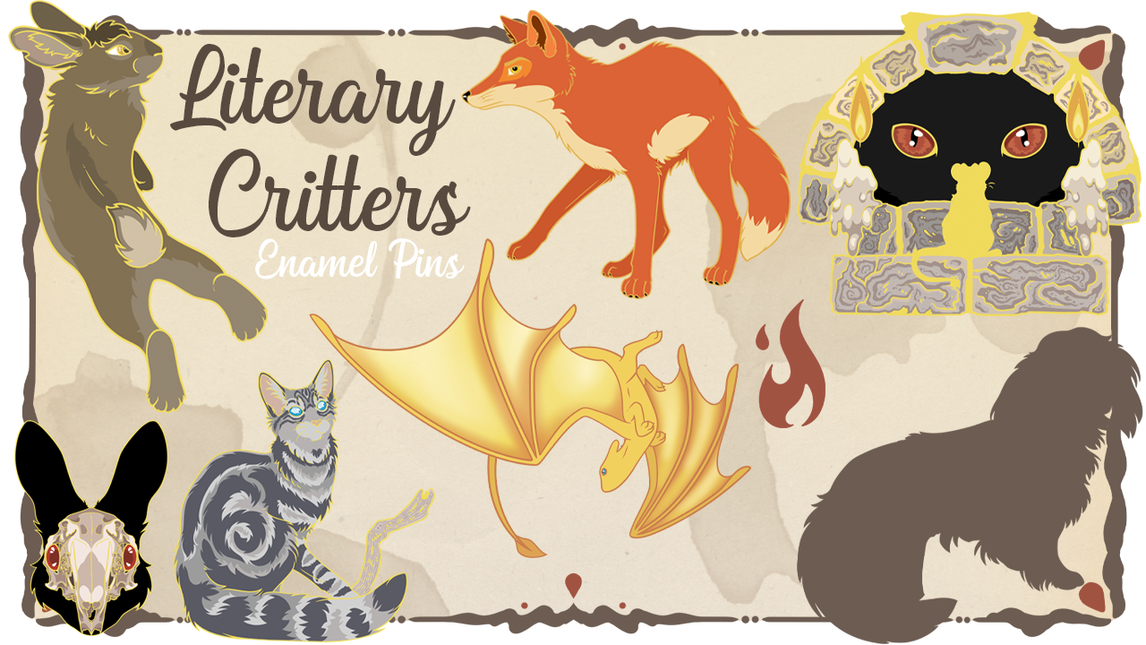 Literary Critters || Enamel Pin Collection