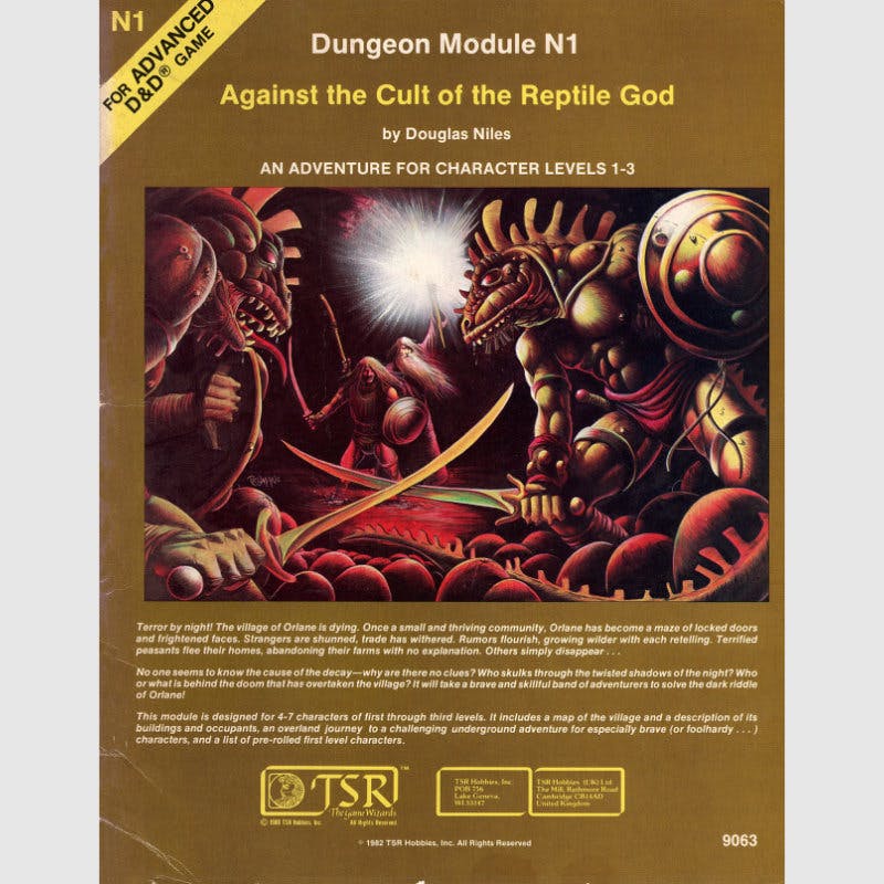 N1: Against the Cult of the Reptile God (November 1982)