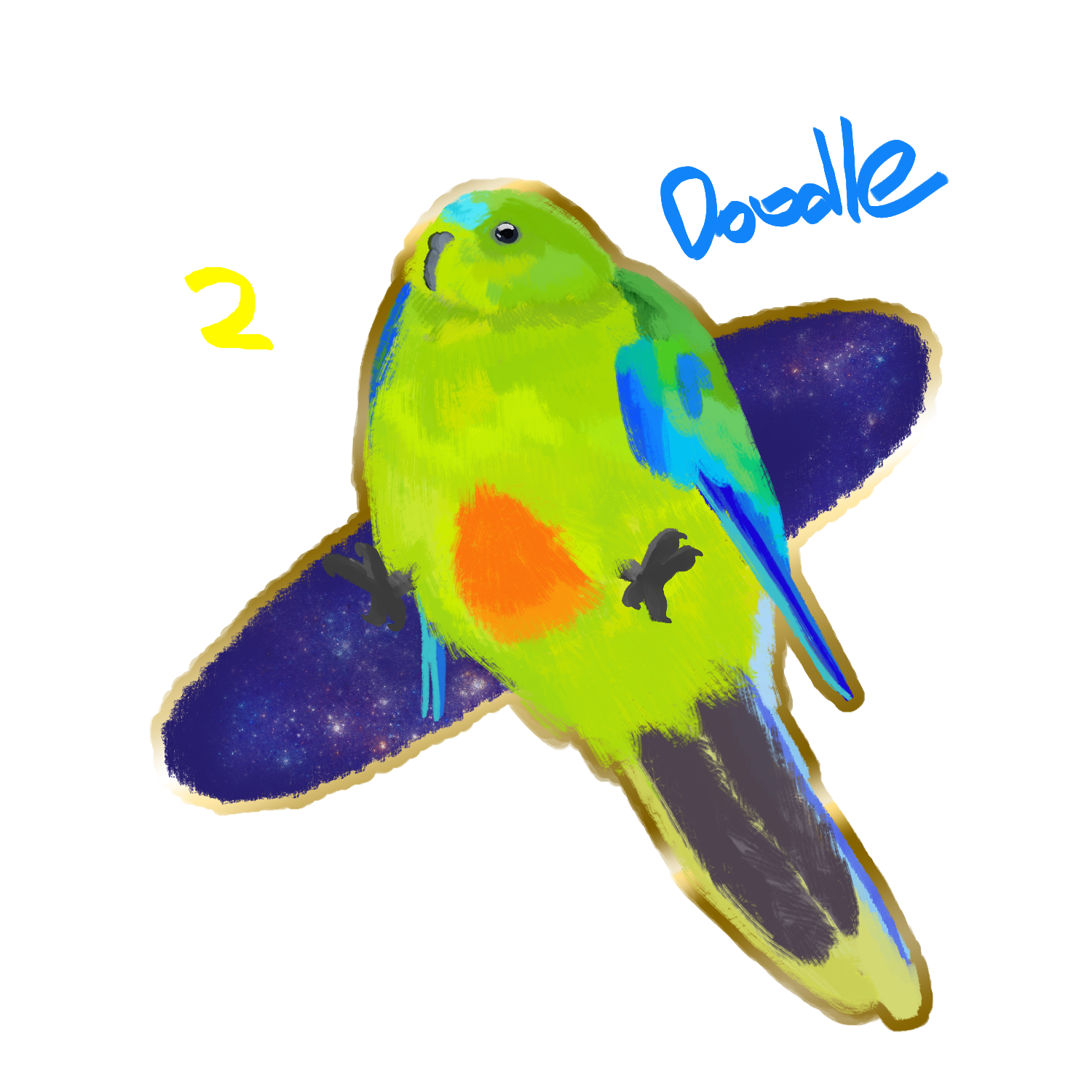 Regular chonk Parrot and small Galaxy