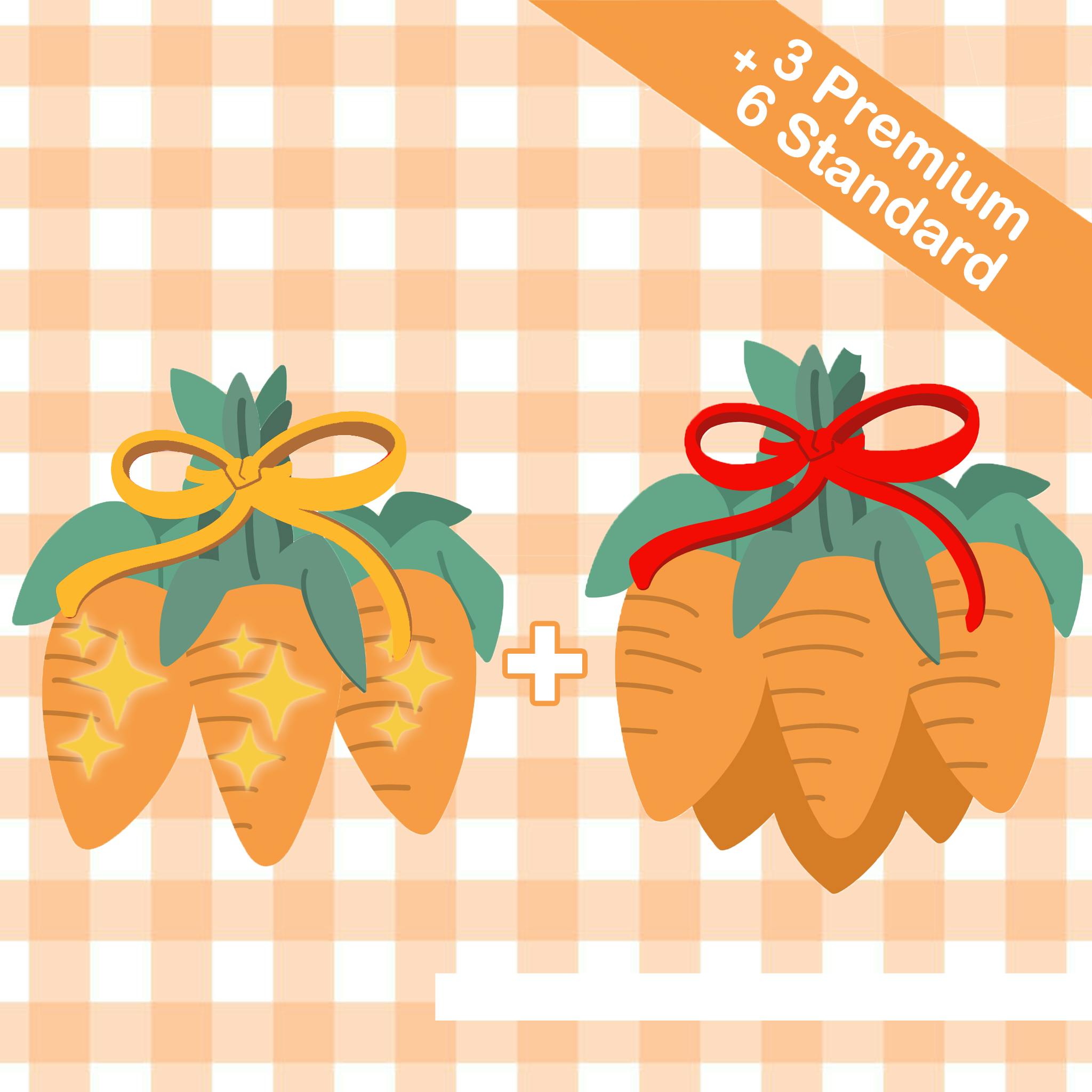 3 Premium + 6 Standard Pins