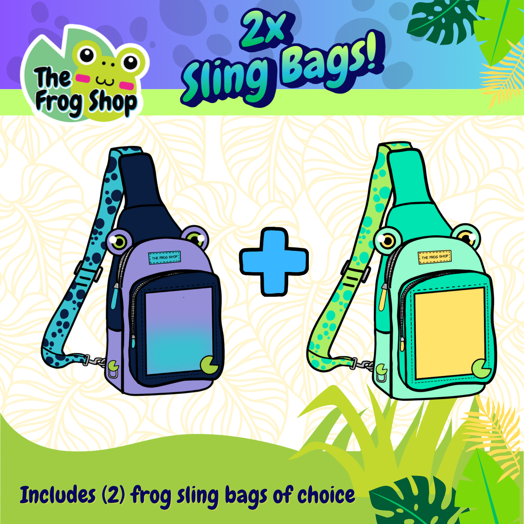 2x Sling Bags