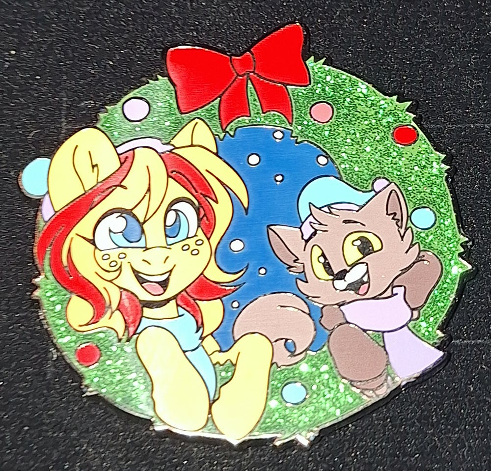 Holiday Wreath Pin - 2020