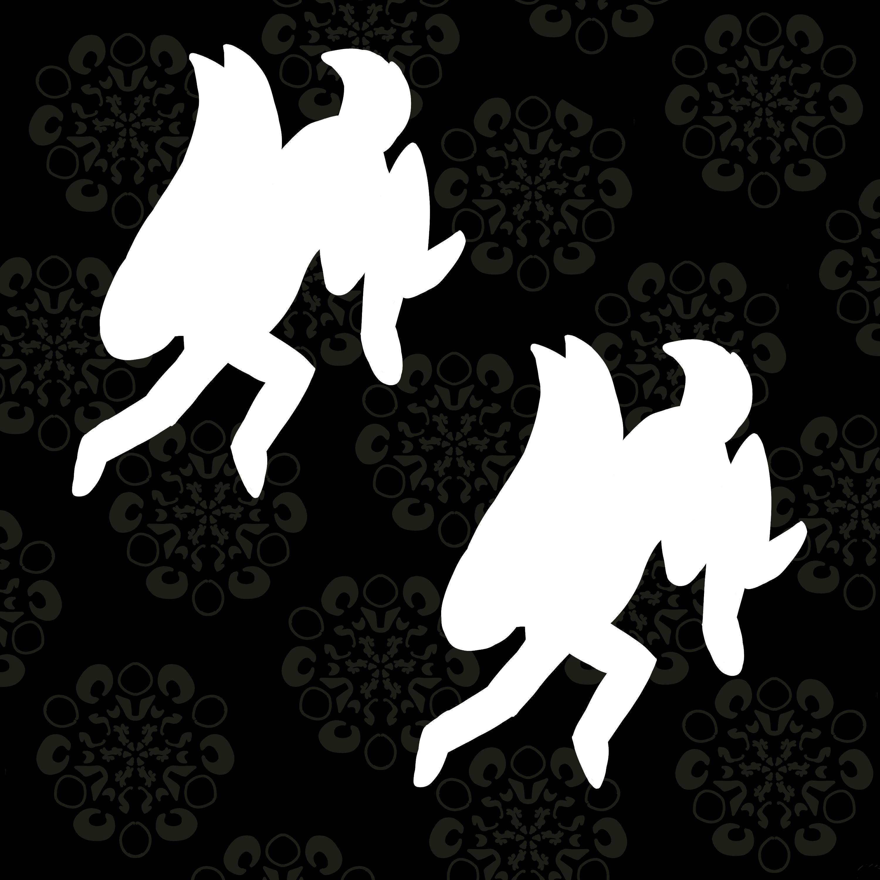 Two White Backed Stickers