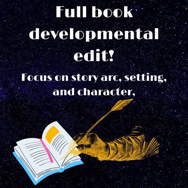 Full Book Developmental Edit (To 100k words)
