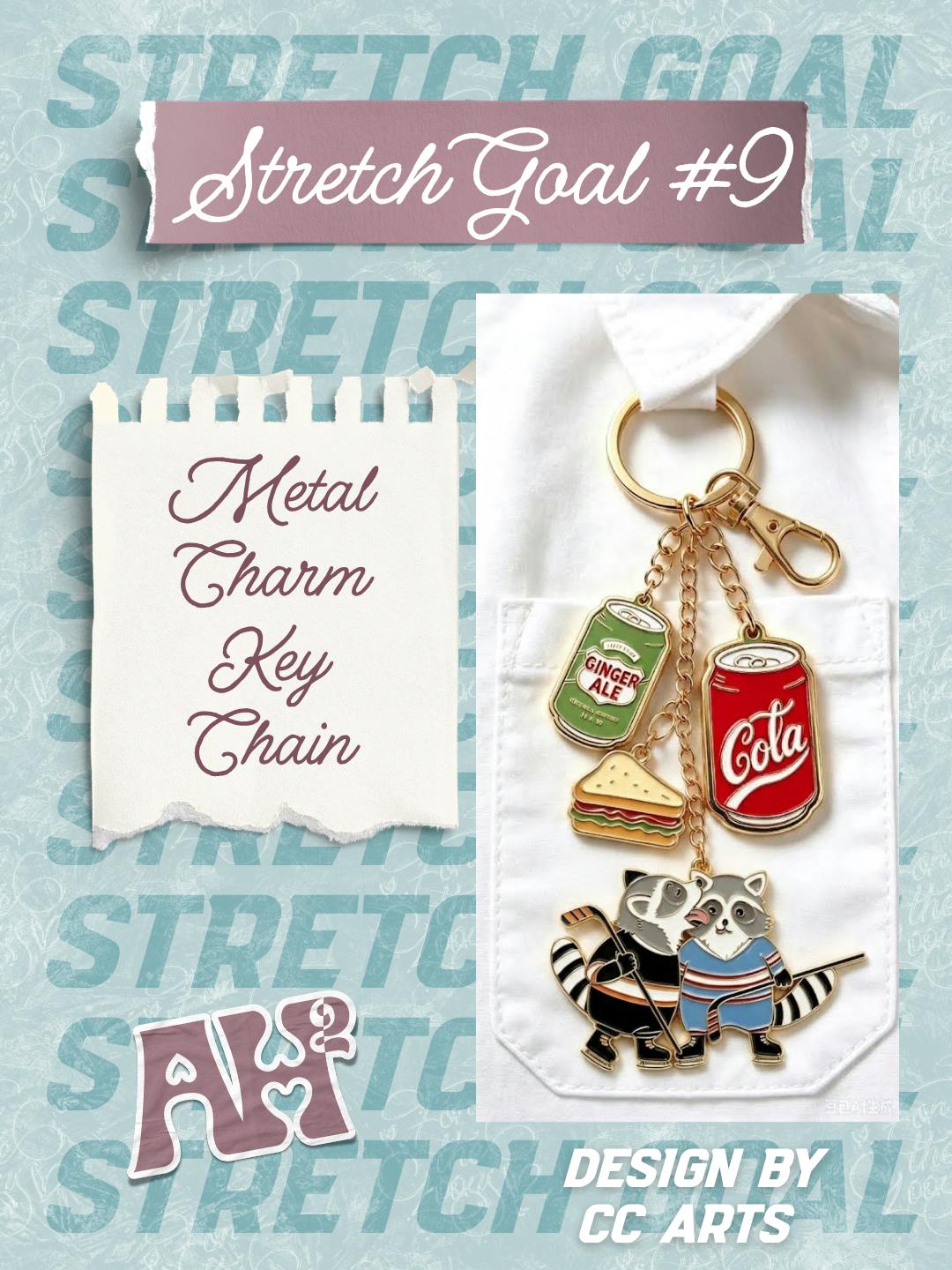 Metal Charm Keychain