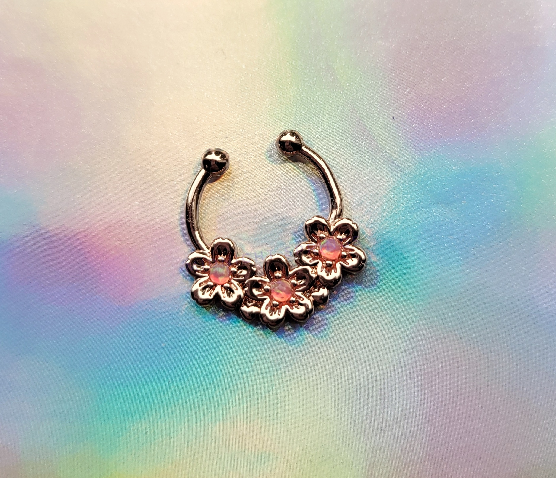 Sakura Septum Ring - Faux Rose Gold