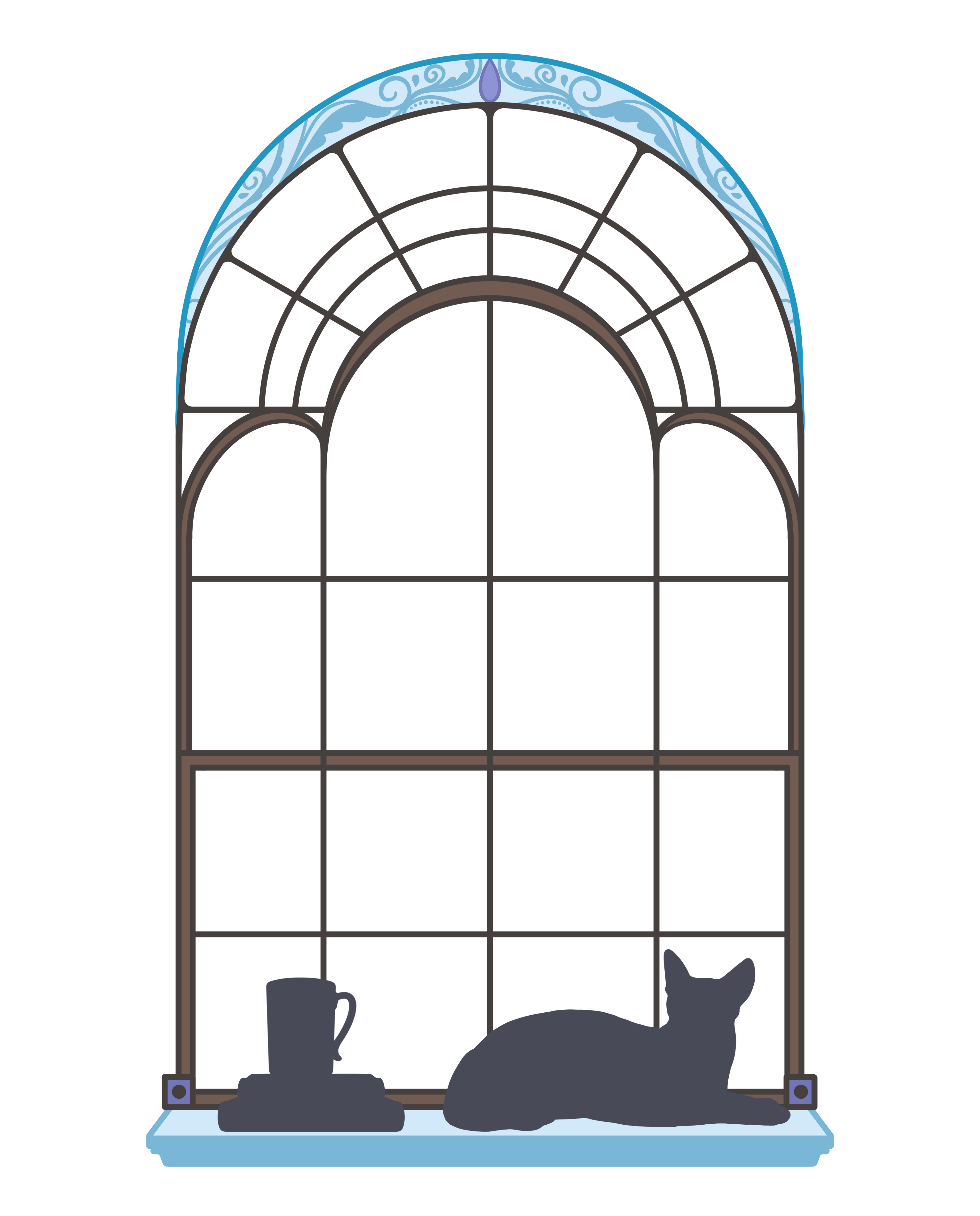 Winter Picture Window Acrylic Quicksand Keychain	