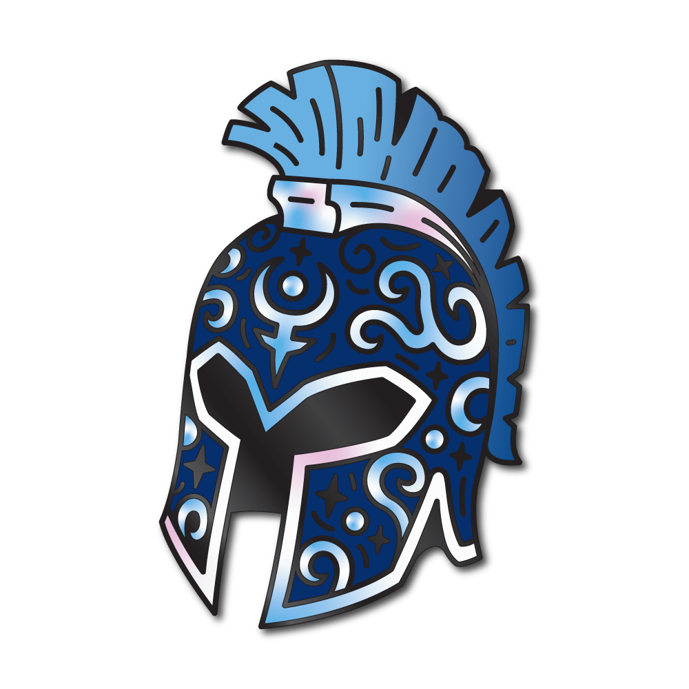 Hades' Cap of Invisibility Pin (Blue Version)
