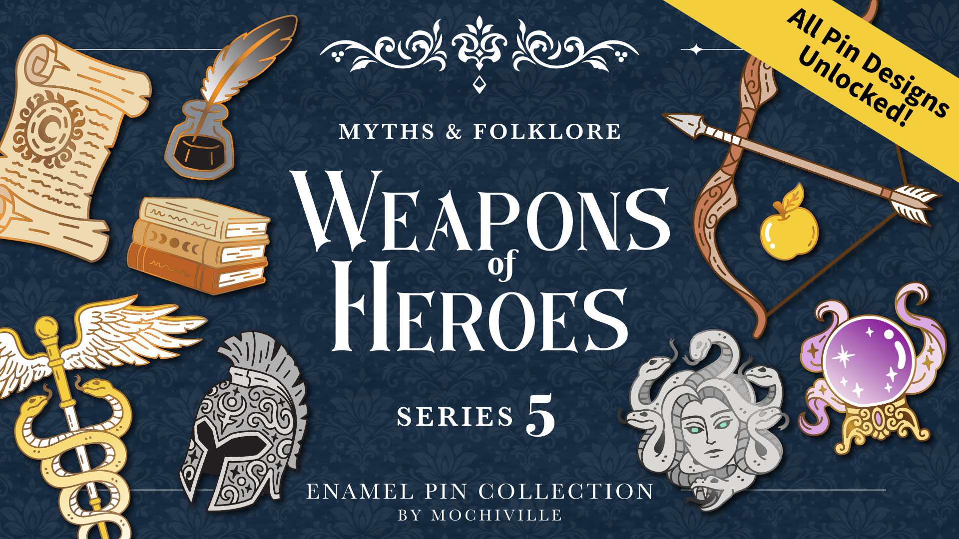 Weapons of Heroes 5 - Myths & Folklore Enamel Pin Collection