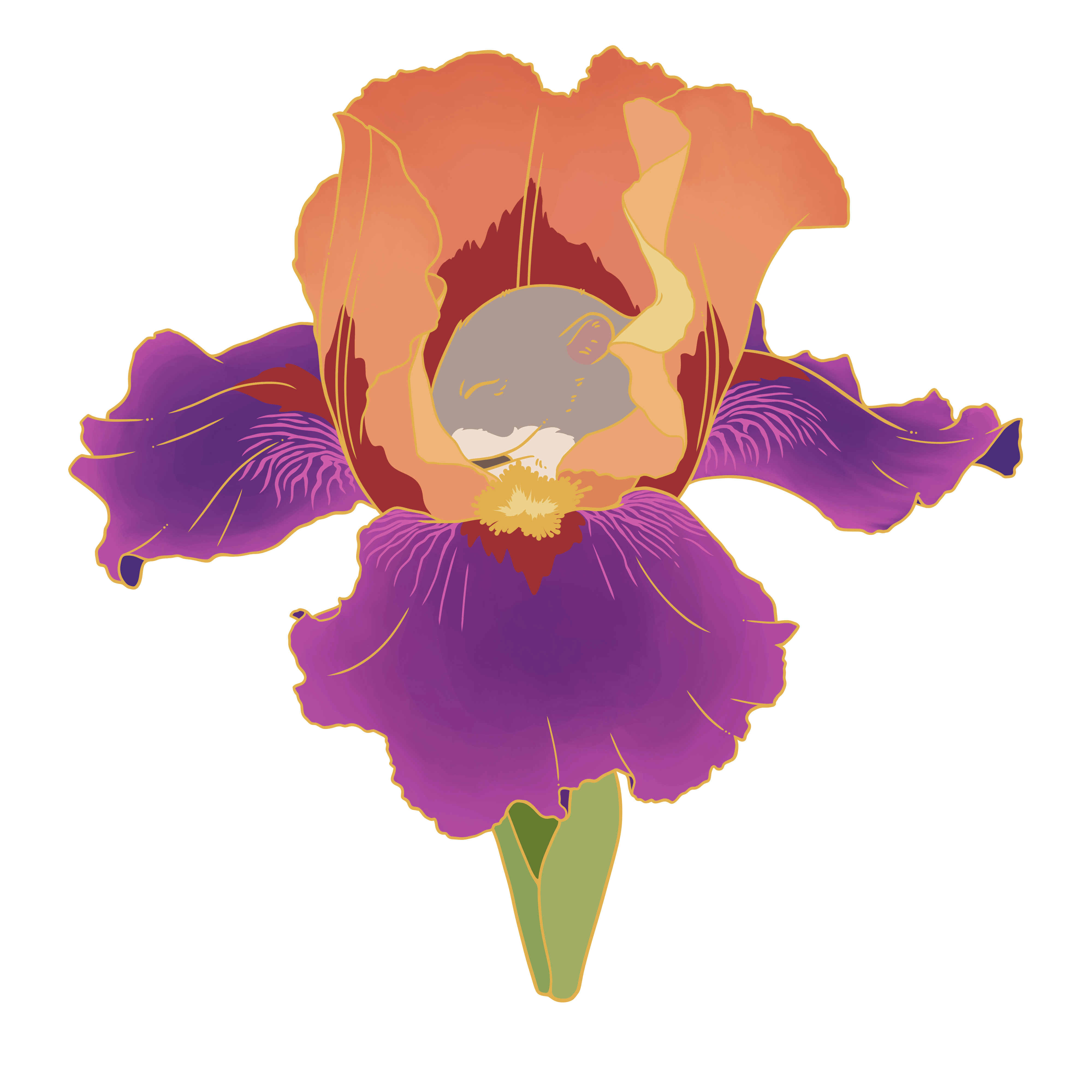 Sleeping Harvest Mouse (Orange) Large Pin	