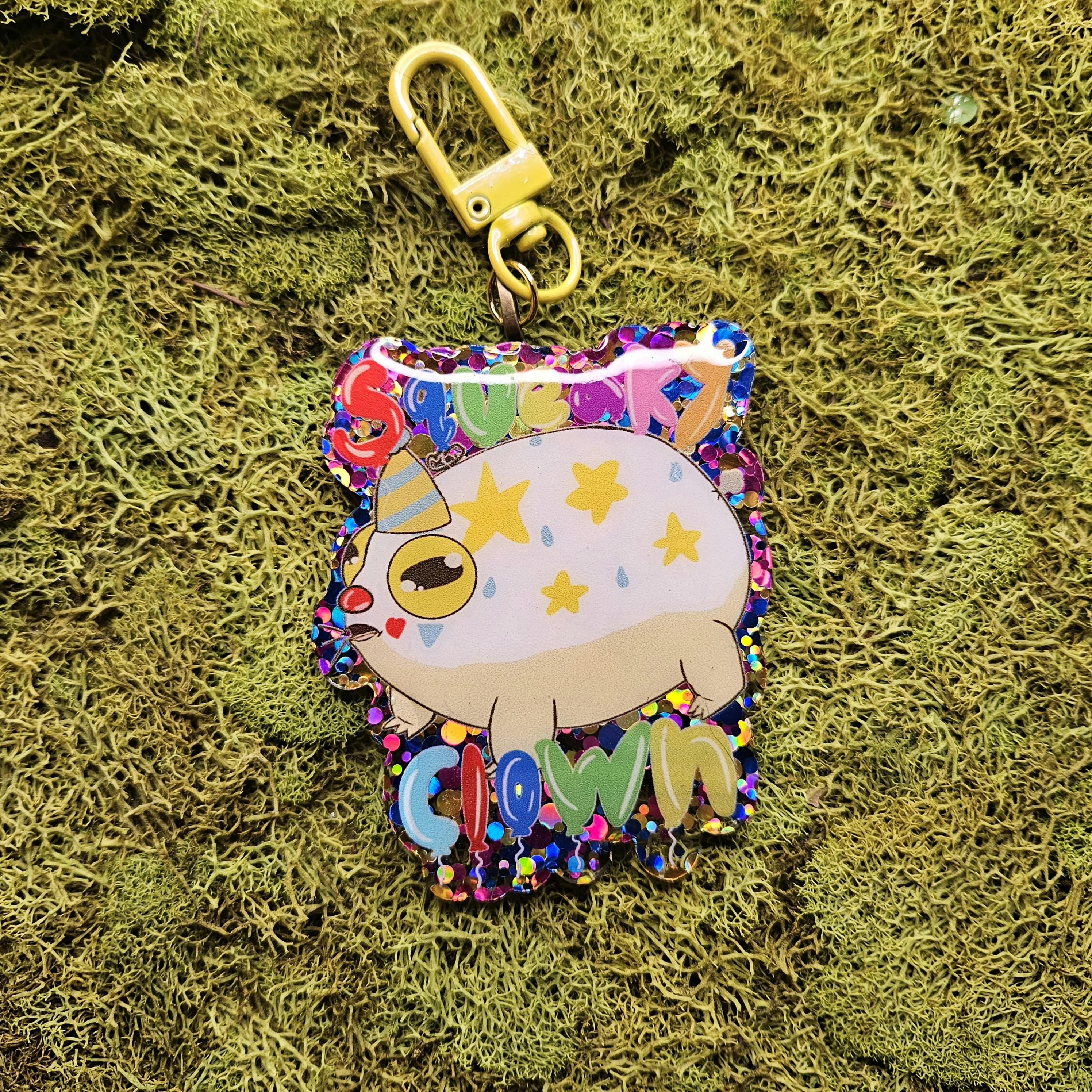Squeaky Clown Acrylic Keychain