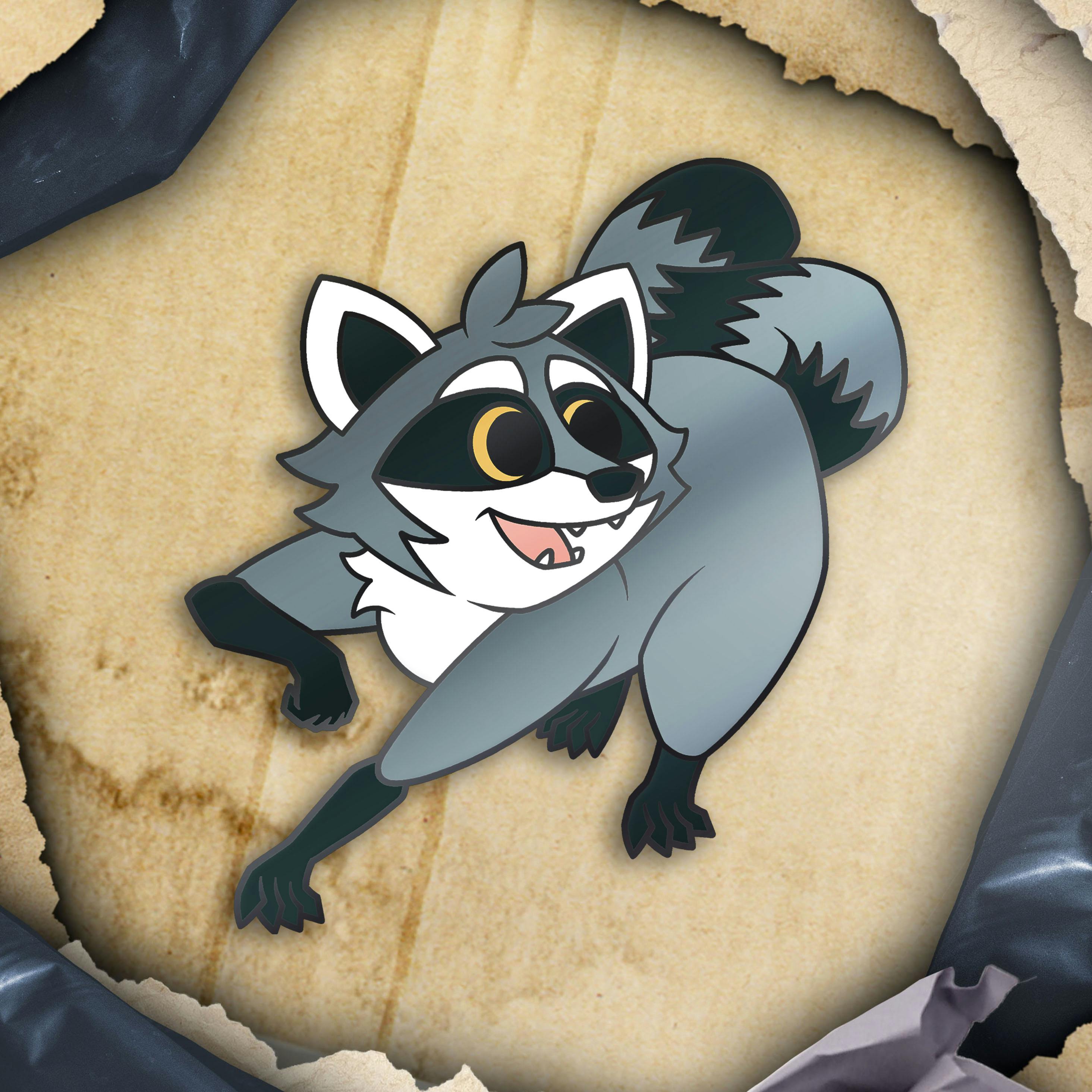EXTRA Pin Single - Jet the Raccoon