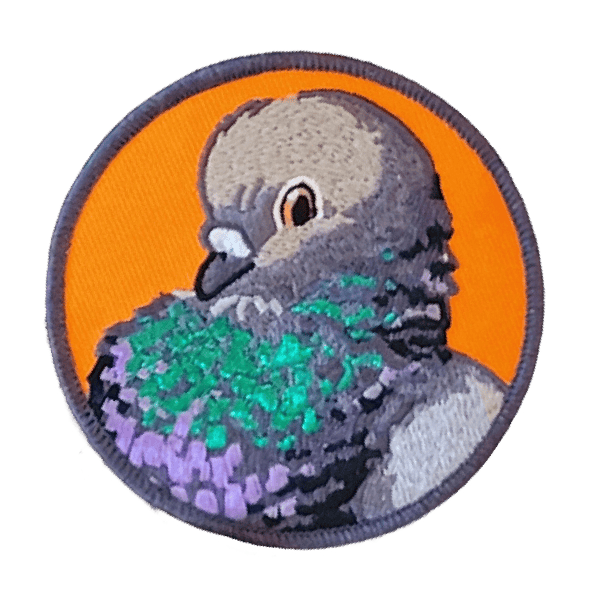 Embroidered patch Pigeon