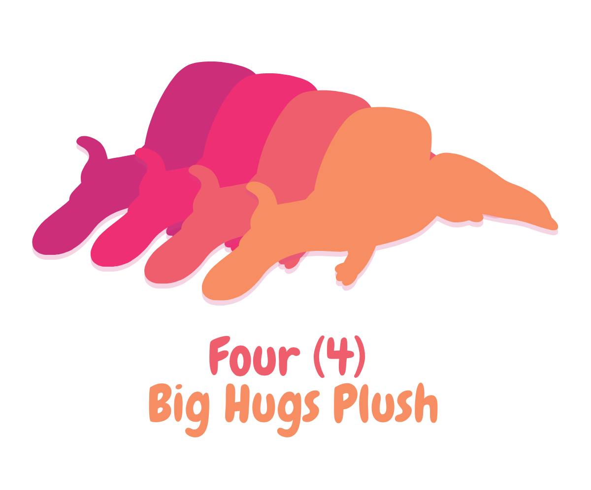 Four BIG HUGS Weighted Plush!