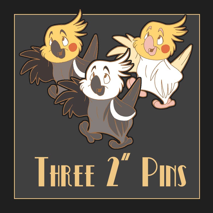 THREE 2" PINS