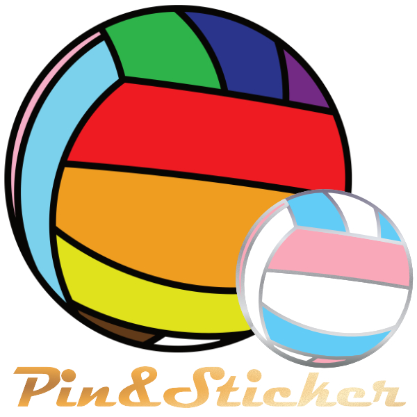 Volleyball Sticker & Pin