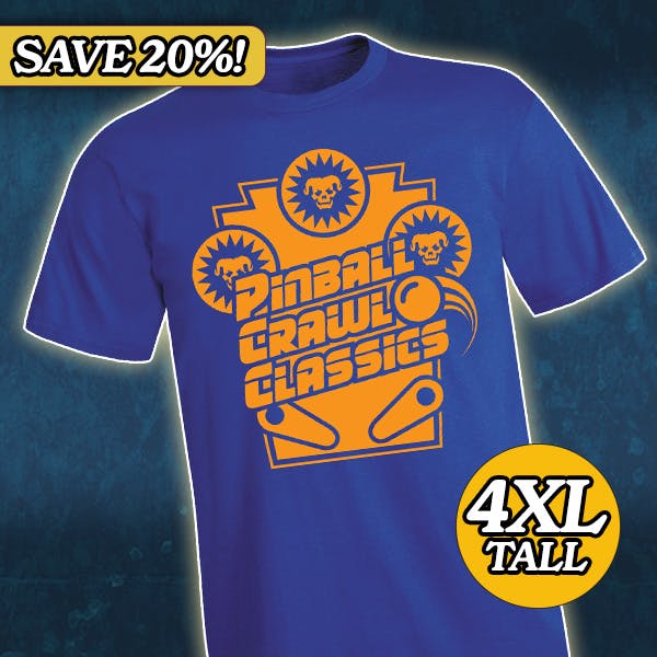 Pinball Crawl Classics T-shirt (Size 4XL Tall)