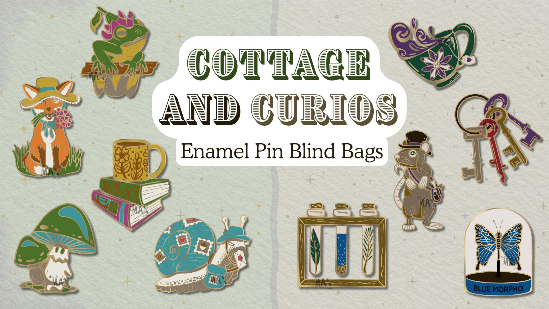 Cottage and Curios | Enamel Pin Blind Bags
