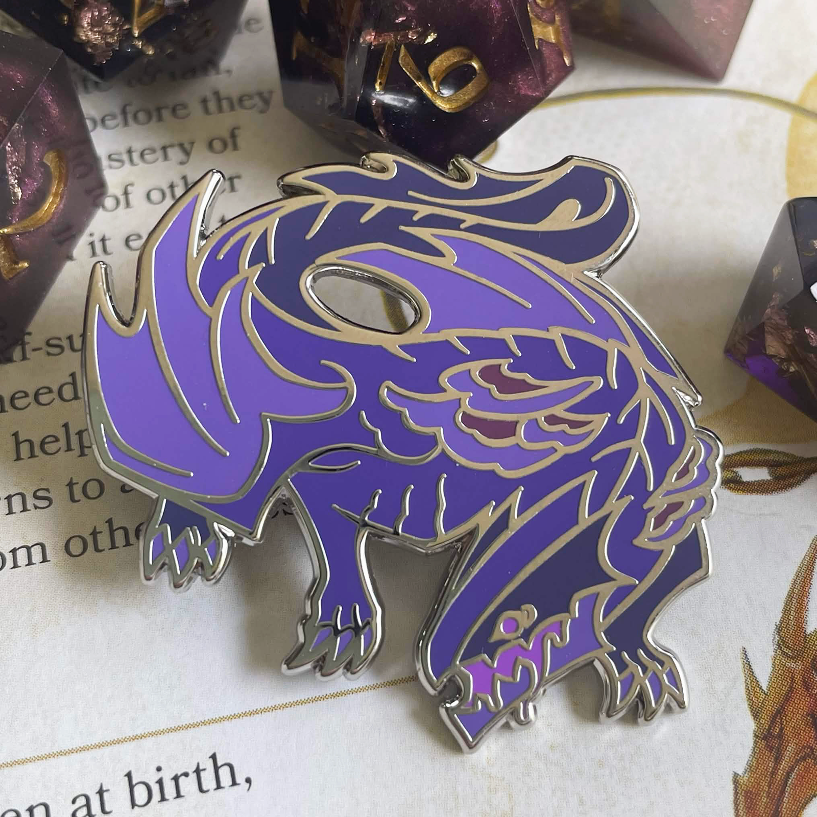 Deep Dragon Enamel Pin