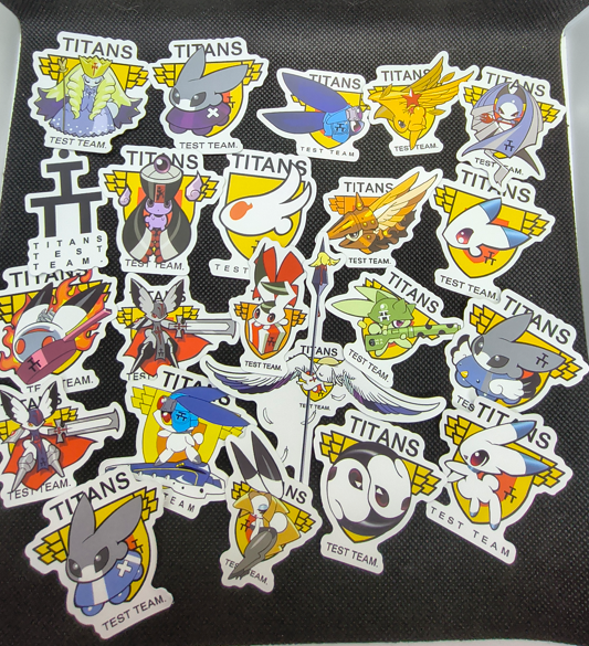 Titans test team -gundum logo sticker set
