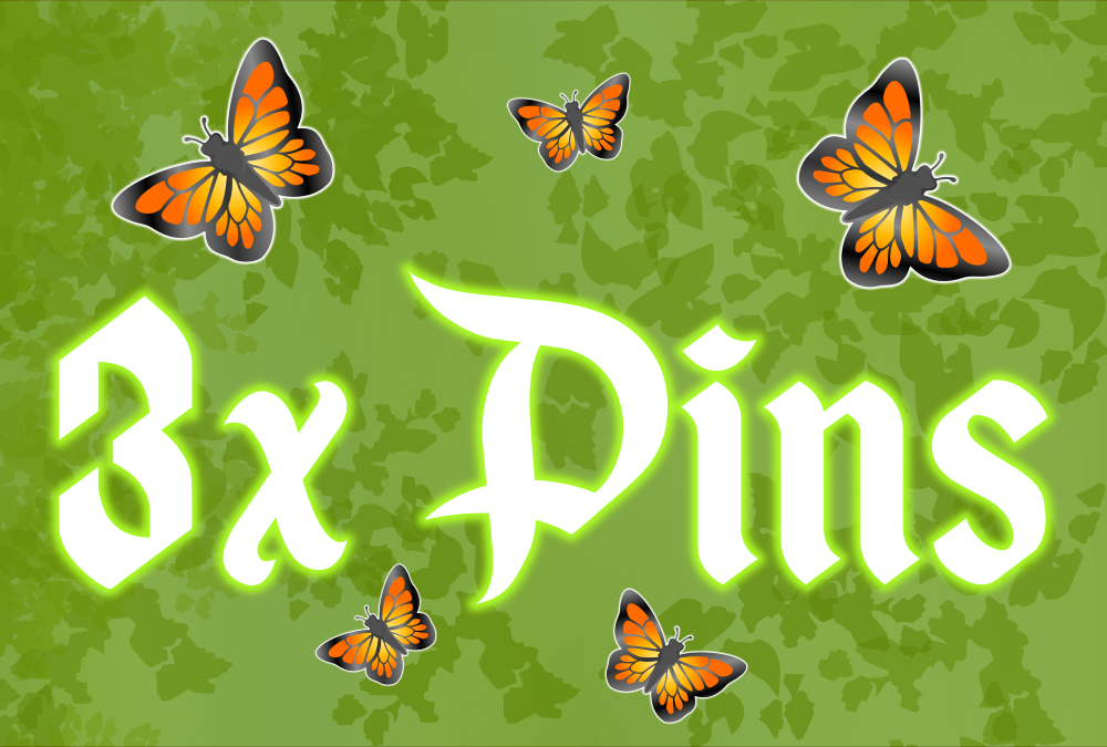 Pin : 3x Enamel Pin (Over 2cm)