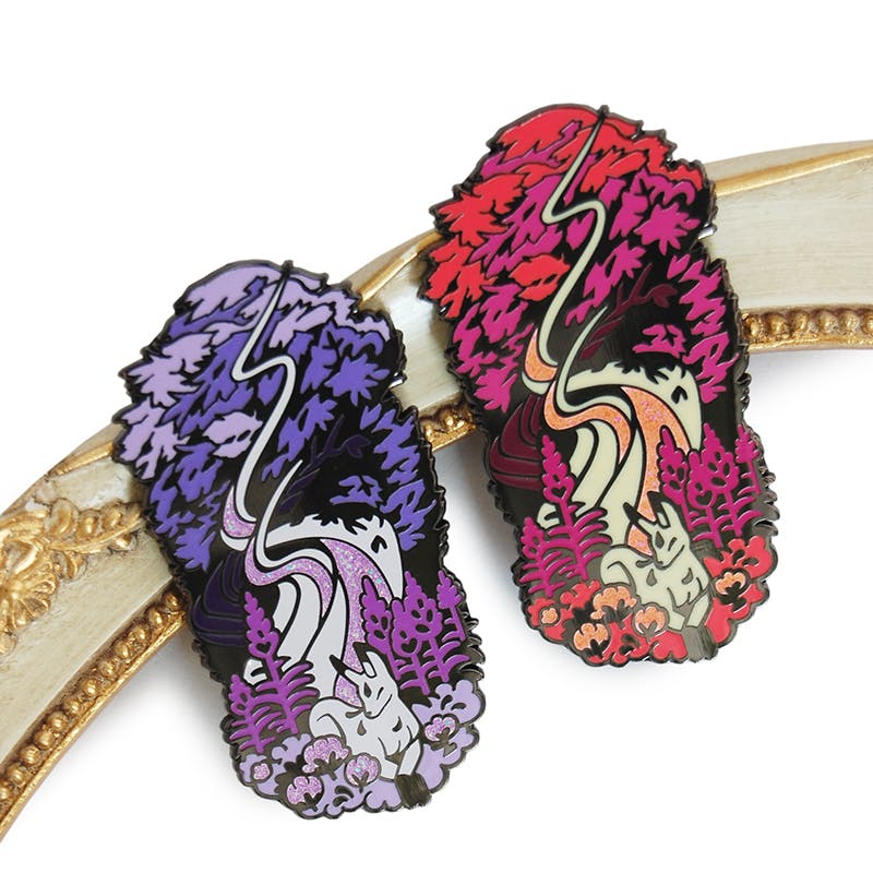 Purple Maple Queenie Pin