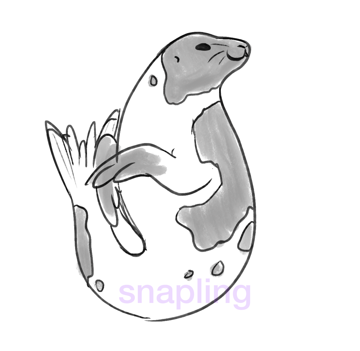 Mother Harp Seal (~2.45" Seal Pin)