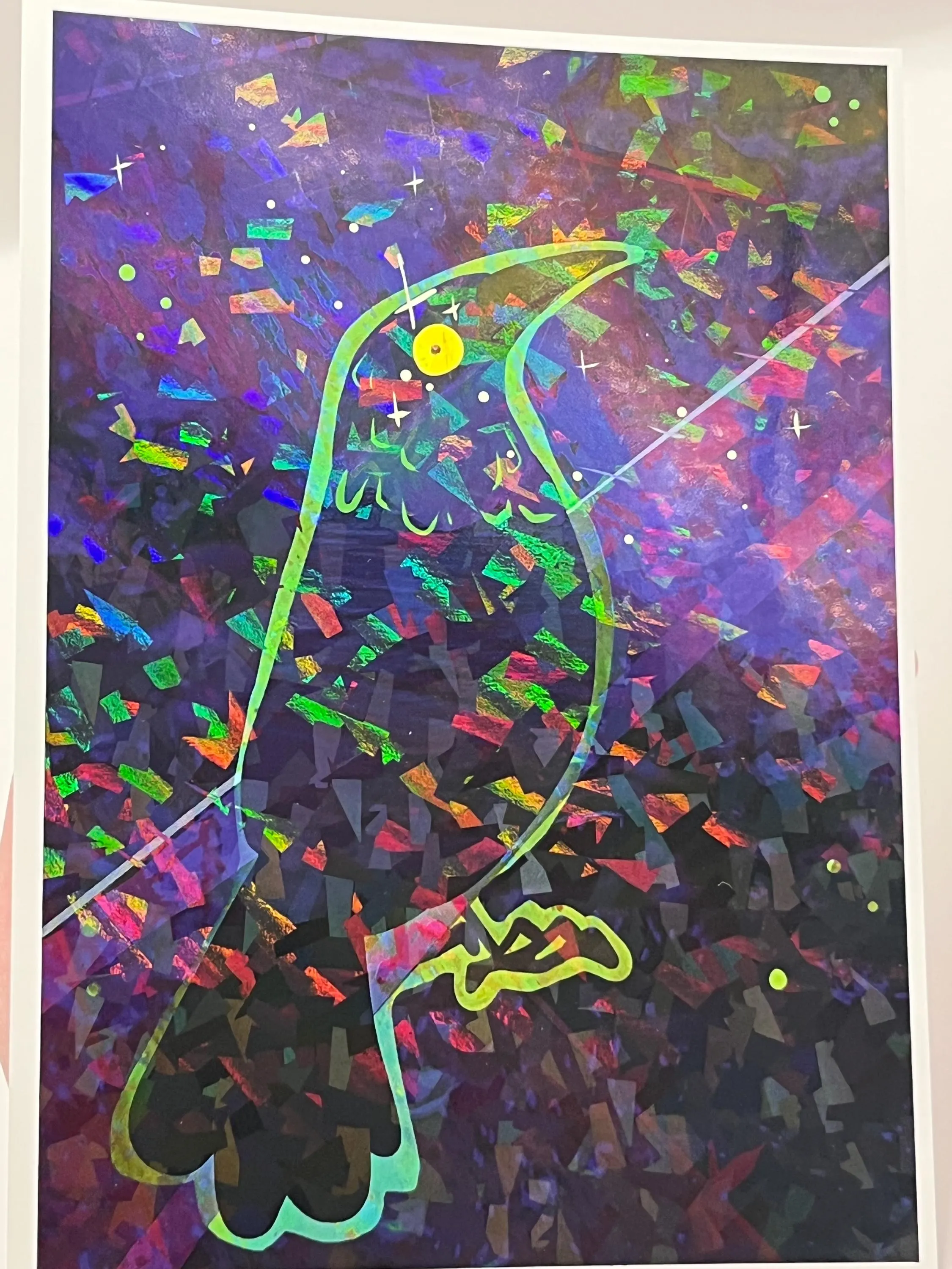 Holographic grackle art print