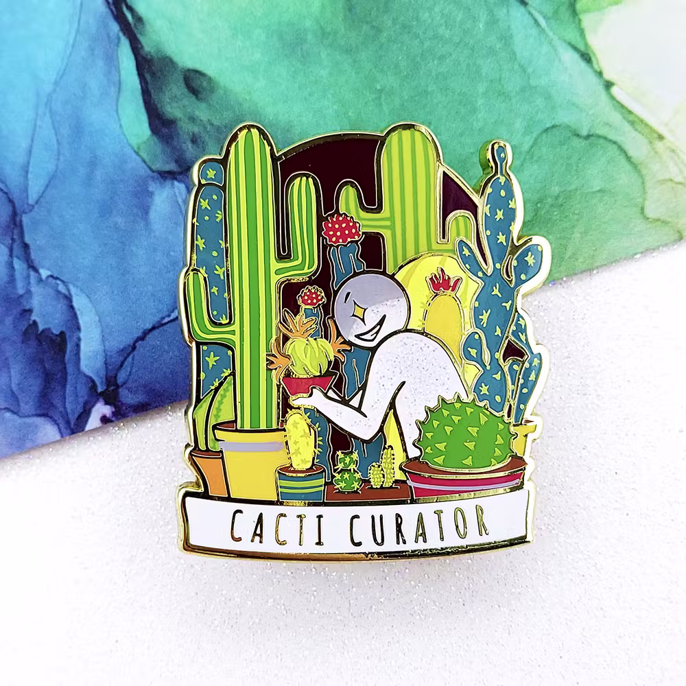 "Cacti Curator" Enamel Pin