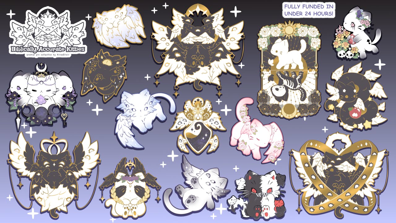 Biblically Accurate Kitties - Enamel Pins