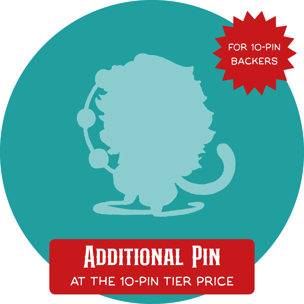 Extra enamel pin (for 10-pin backers)