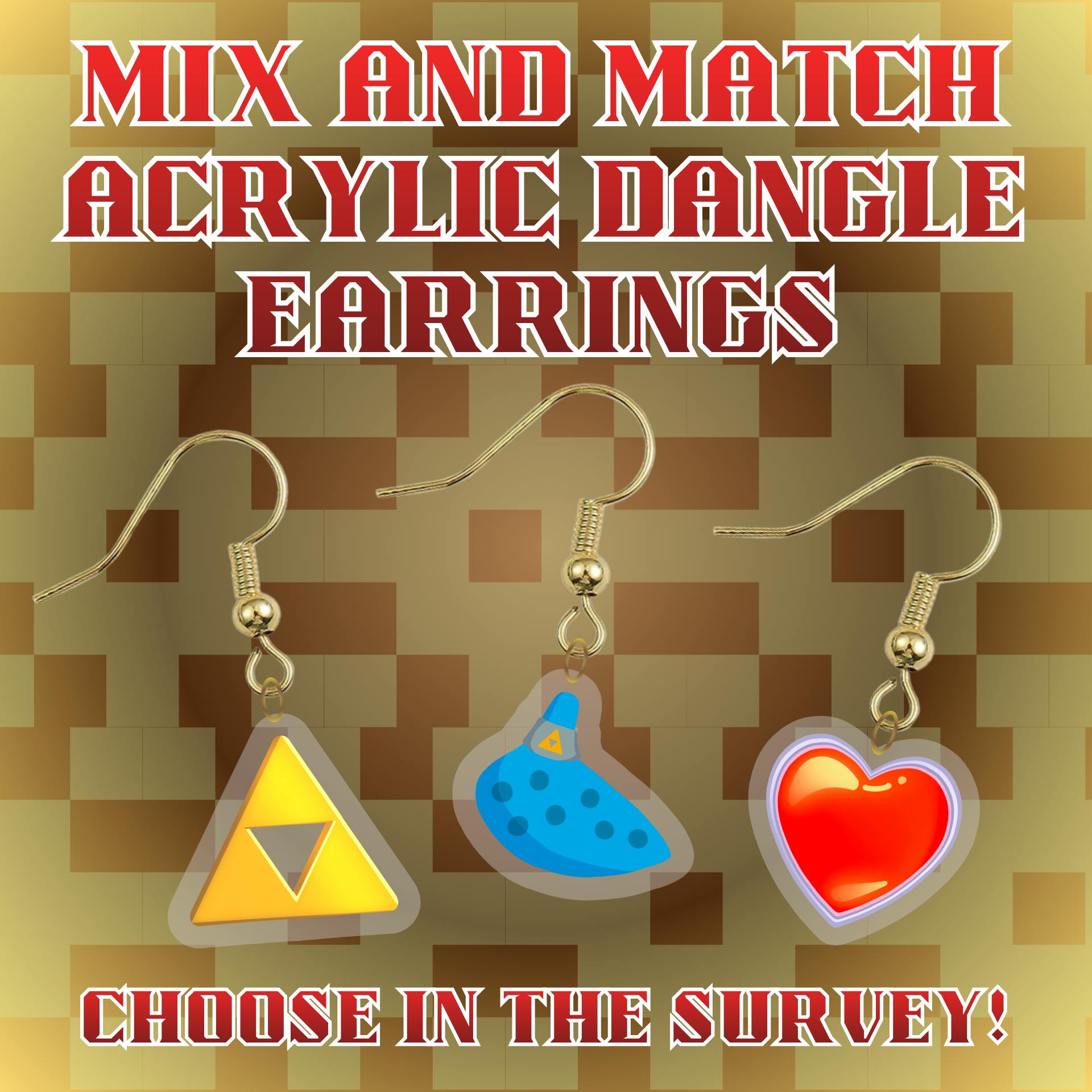 Mix & Match Acrylic Dangle Earrings