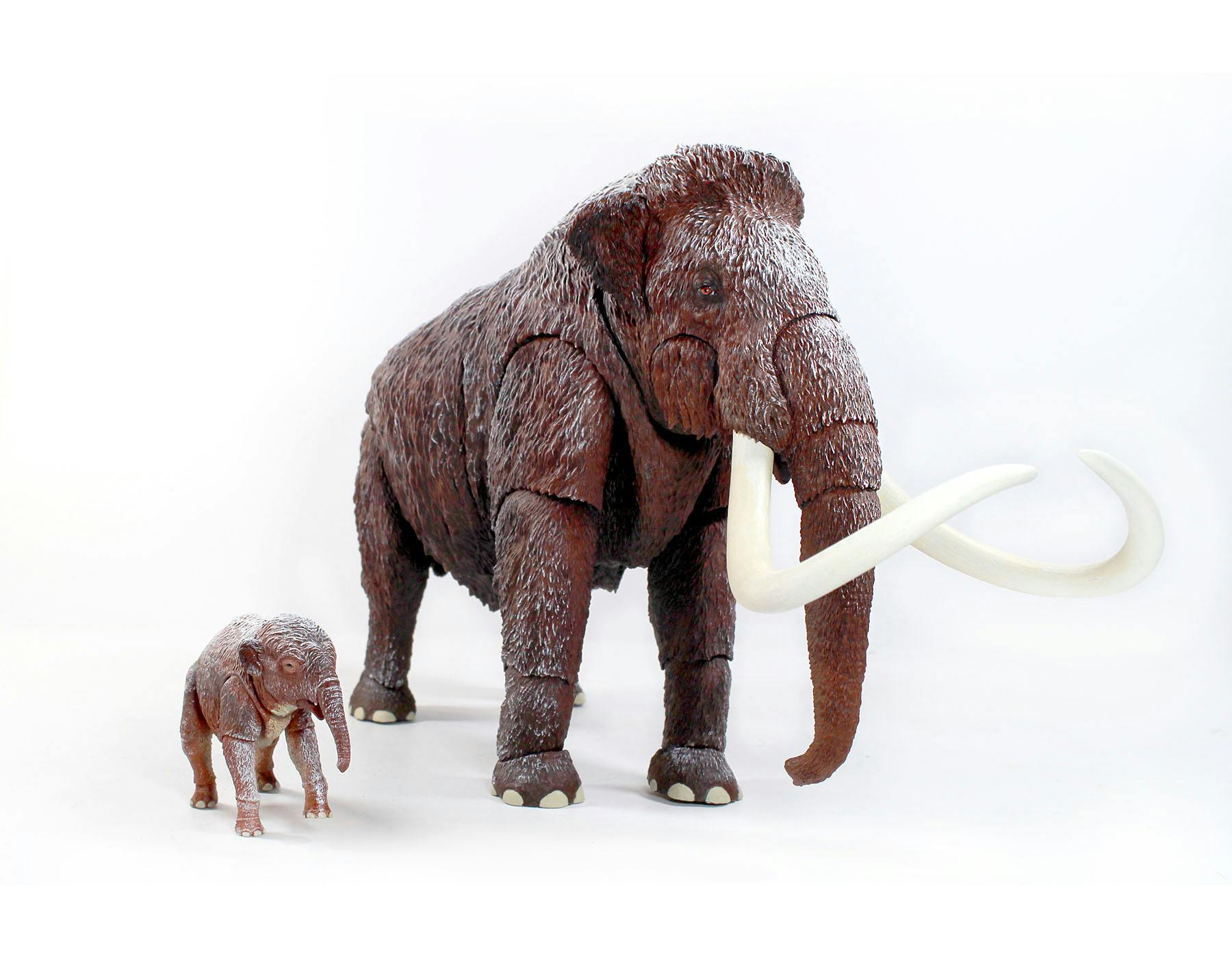 1/18th Scale Wooly Mammoth and Baby Mammoth Bundle - Backerkit Exclusive Snowy Variants
