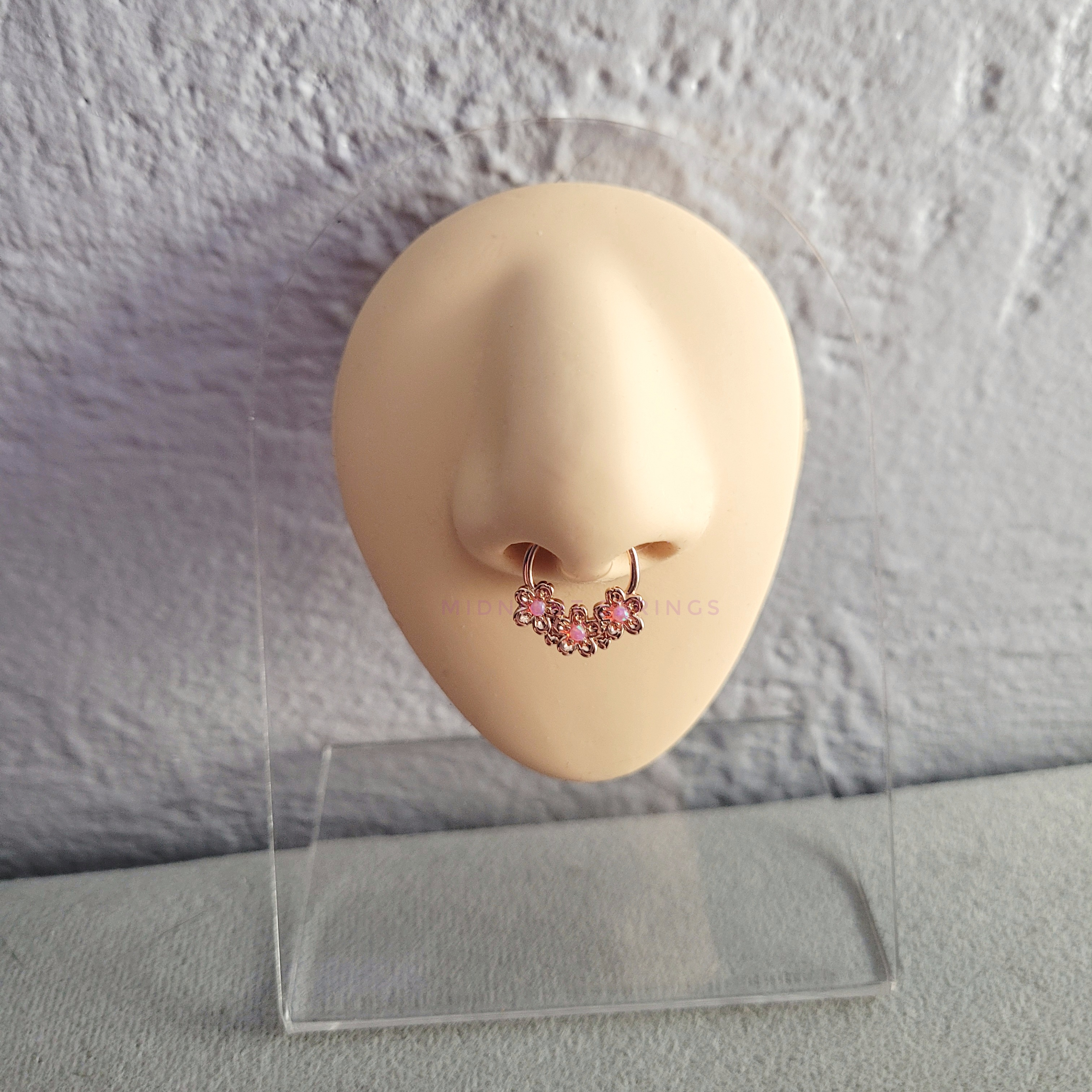 Sakura Septum Ring - 16G Rose Gold