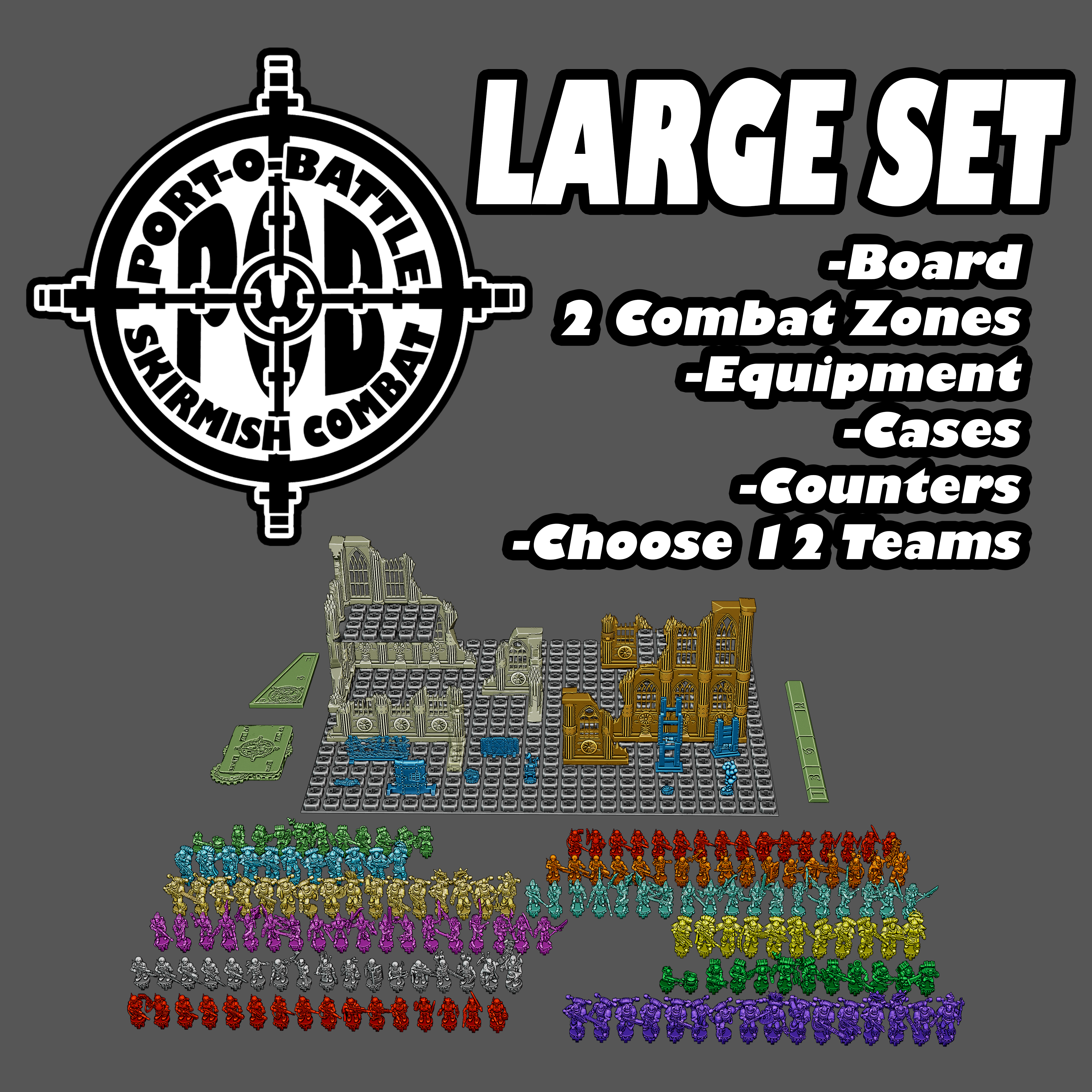 Digital Download of Port-O-Battle Large Set with 12 Teams