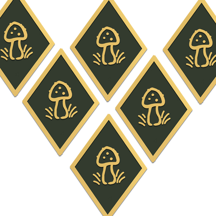 6x Fungi & Faerie Mushroom Pin