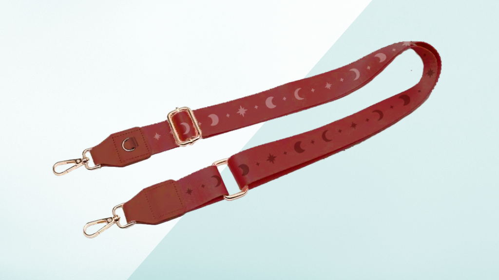 Moonphase Crossbody Strap - Red, Gold Hardware