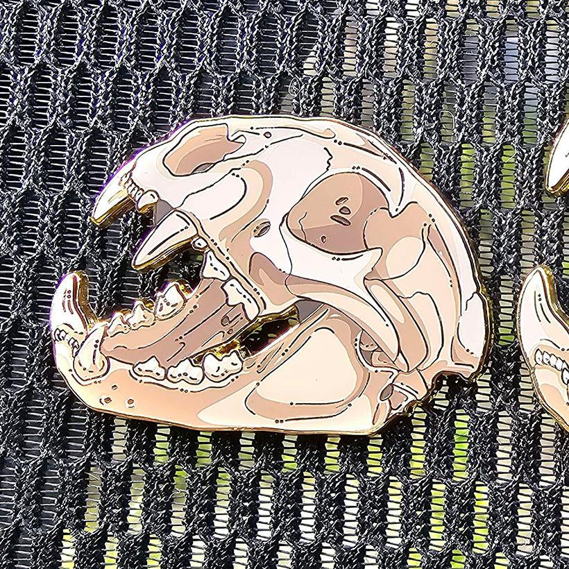 Cat Skull Standard Pin	